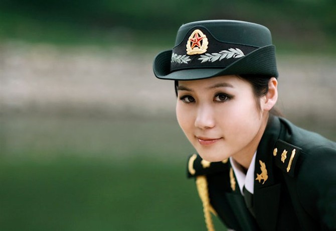 经典中国<em>标准气质</em>当代<em>美女</em>军人绝版写真-阿德